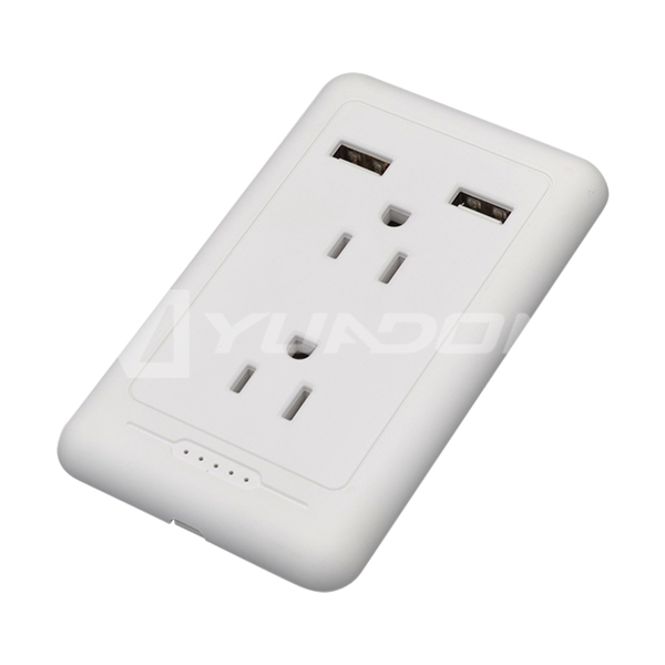 NEMA 5-15R Wall outlet receptacles with Dual USB Port 15A USA American electrical wall receptacle
